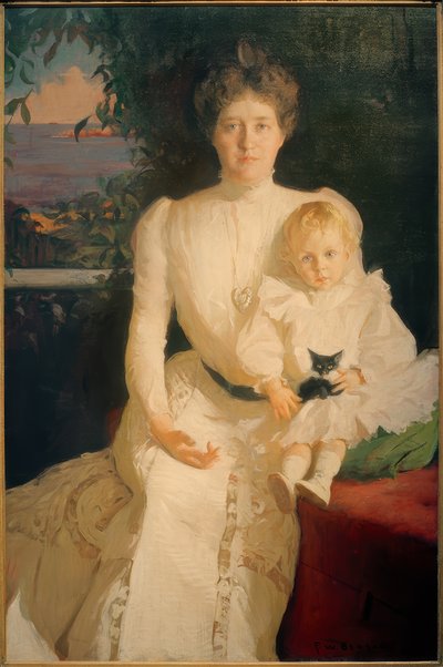 Emma Thaw mit Sohn Alexander von Frank Weston Benson